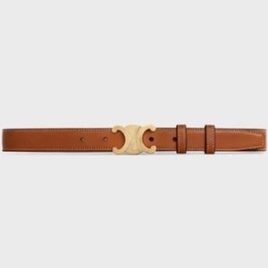 Celine Medium Triomphe Belt In Brown